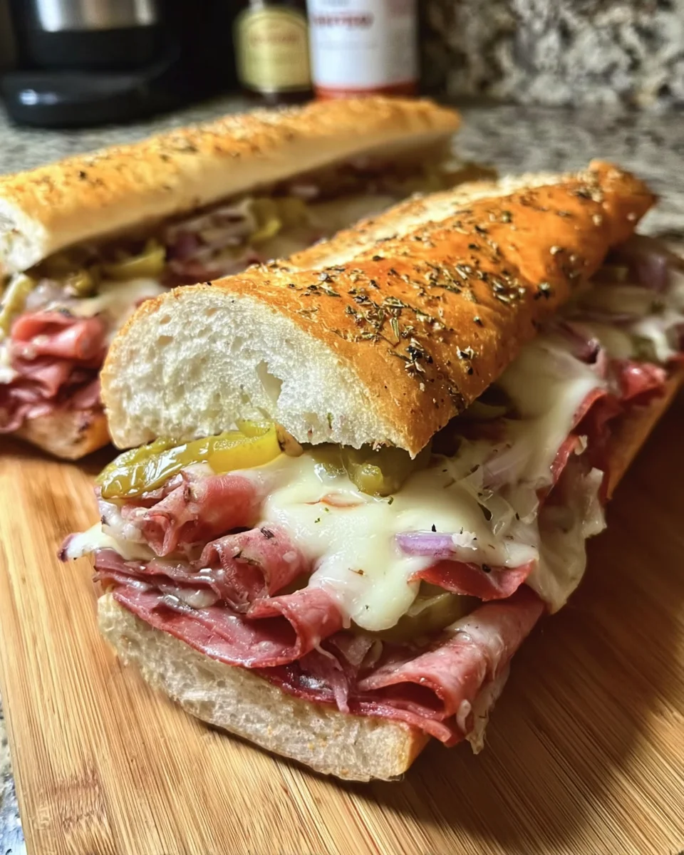 Baked Italian Sub Sandwiches