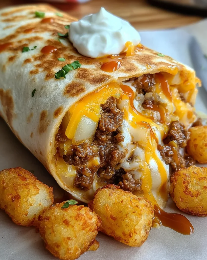 Cheesy Potato Burritos Comfort Meal