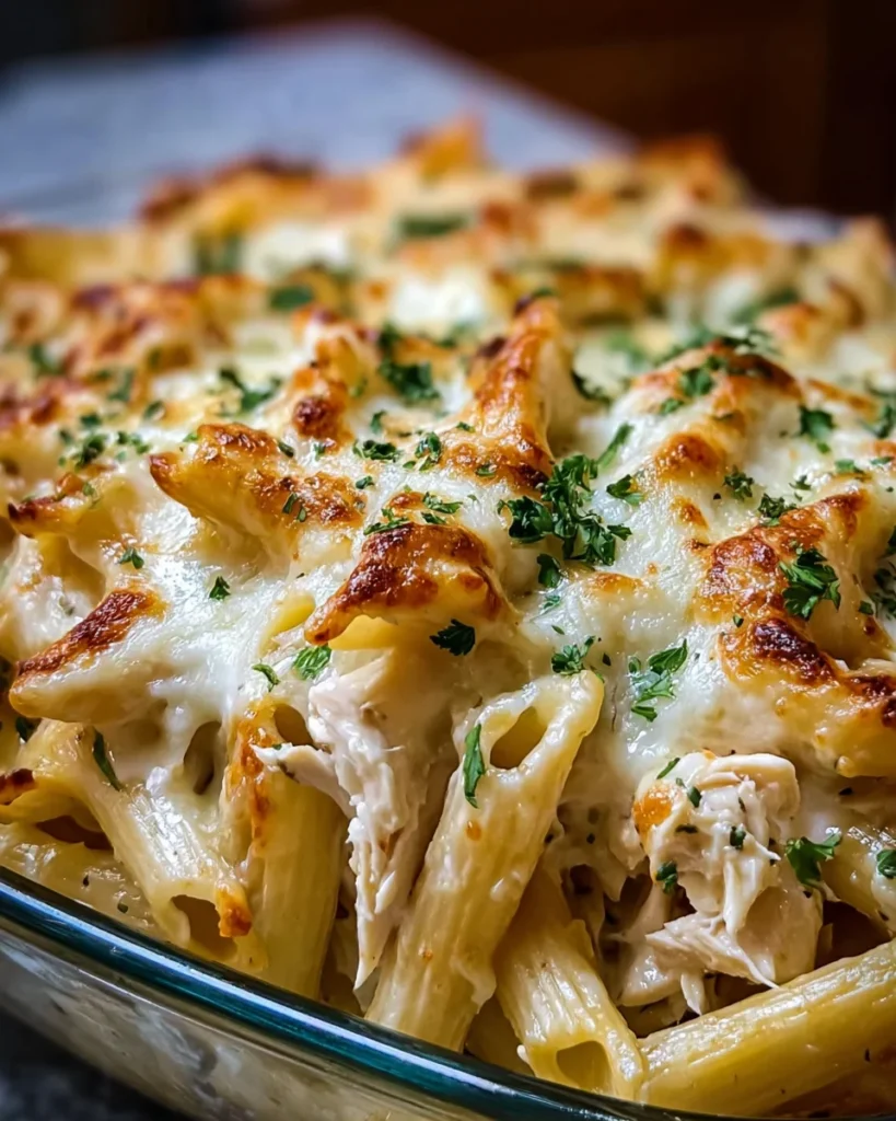 Chicken Alfredo Pasta Bake
