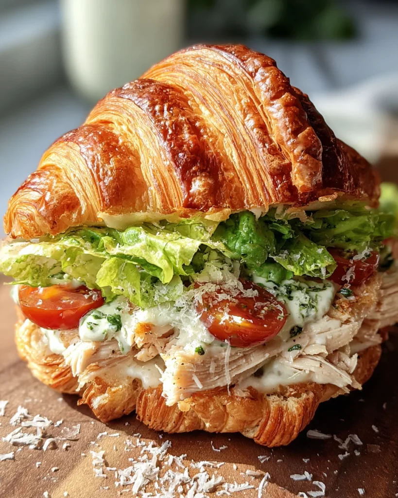 Chicken Caesar Croissant Sandwich