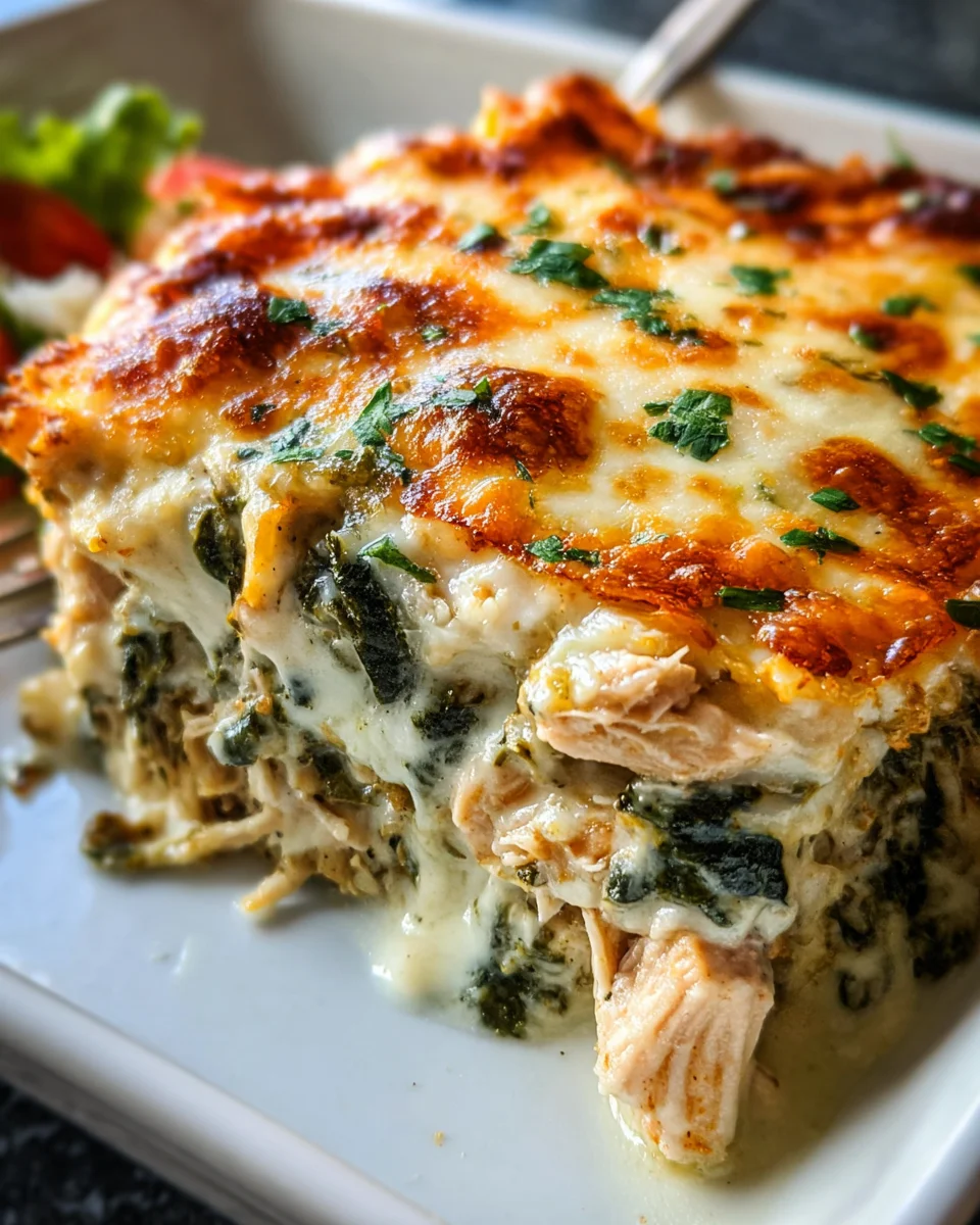 Creamy Chicken and Spinach Casserole