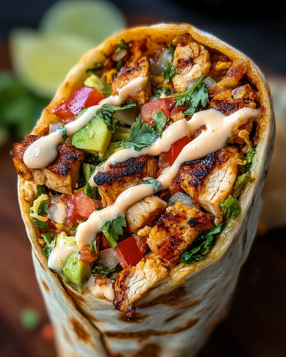 Easy Chipotle Ranch Grilled Chicken Burrito