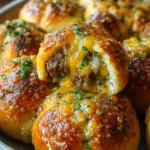 Garlic Parmesan Cheeseburger Bombs