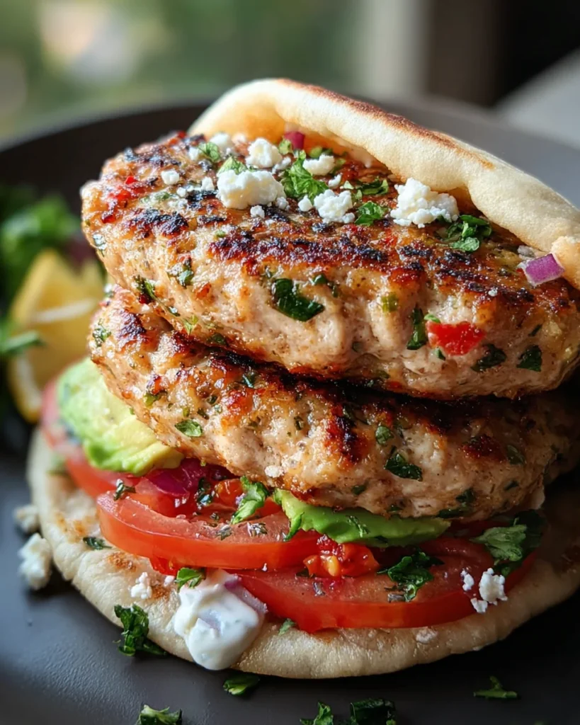 Greek Chicken Burgers