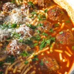 Spaghetti and Meatball Soup