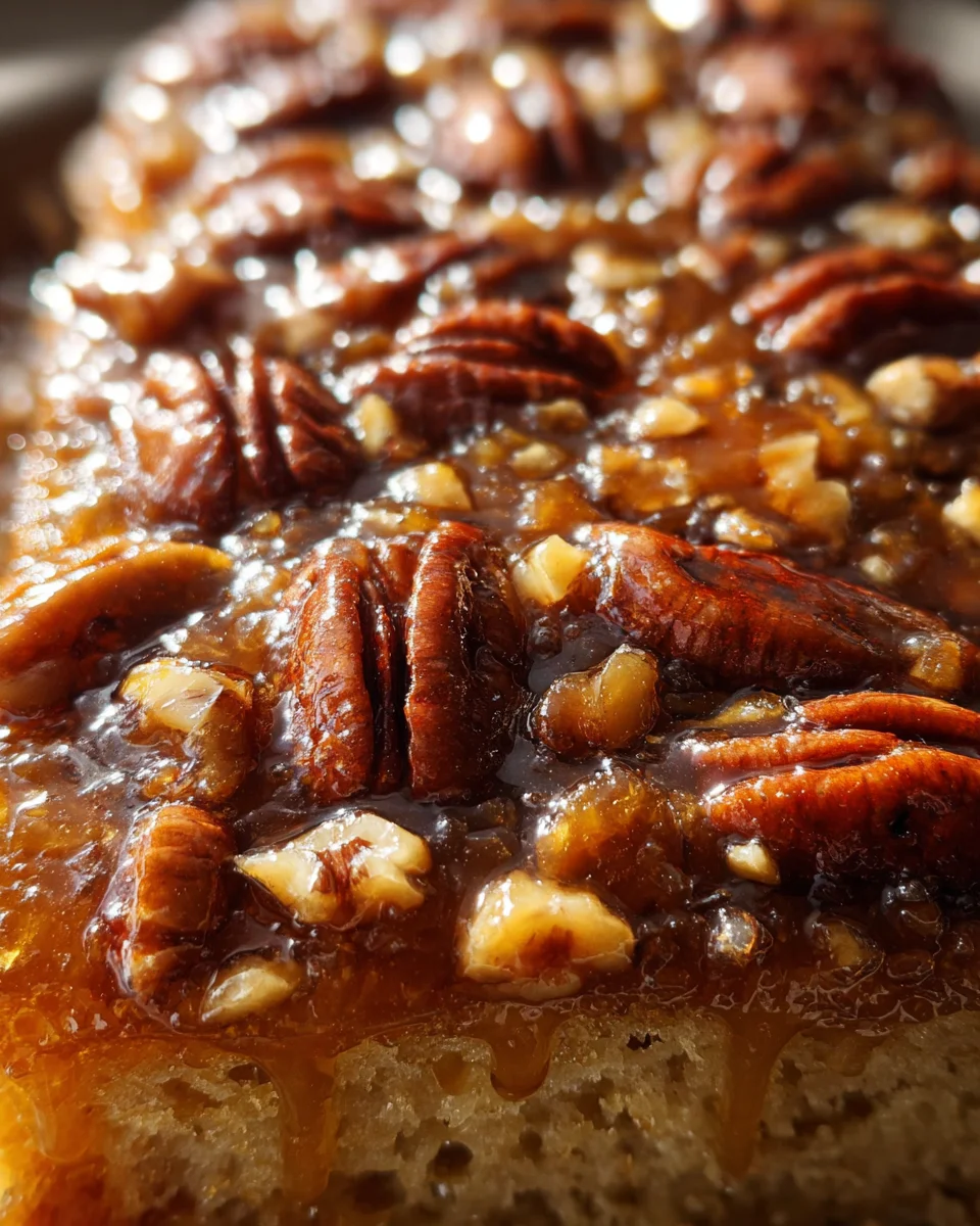 Upside-Down Caramel Pecan Cake