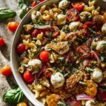 Bruschetta Pasta Salad With Mini Mozzarella Balls