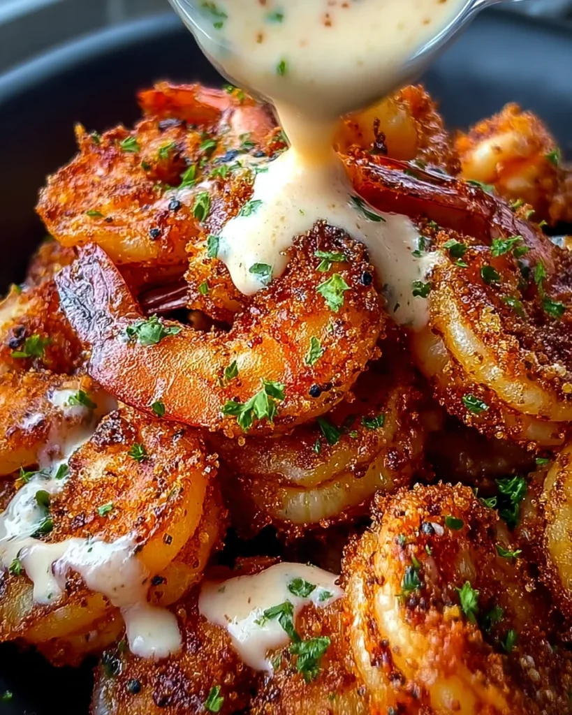 Crispy Cajun Shrimp with Creamy Sauce