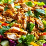 Crunchy Thai Chicken Salad with Peanut Dressing