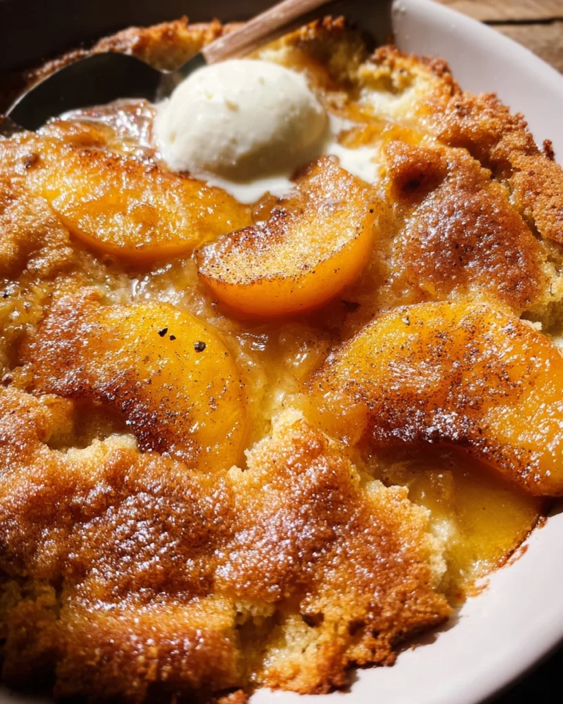 Easy Southern Peach Cobbler [with Canned Peaches]