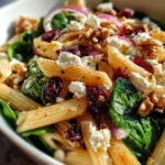 Feta & Cranberry Penne Salad with Orange Vinaigrette