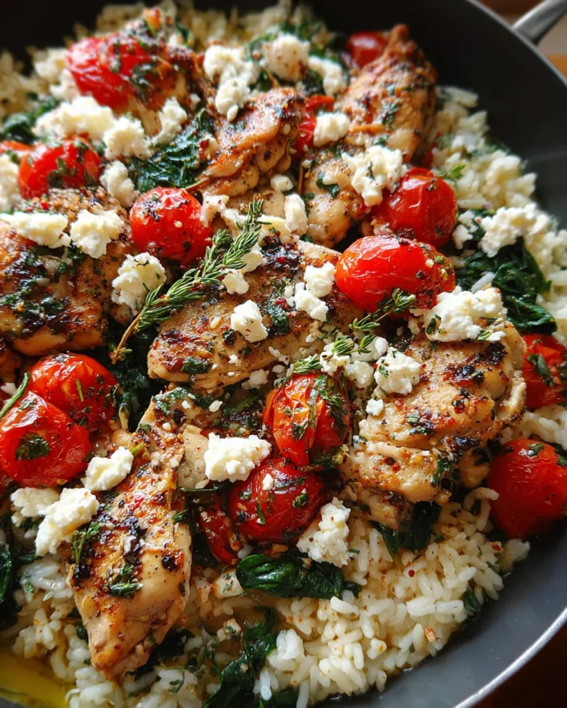 Greek Chicken and Lemon Rice (30 Minutes, One-Pot)