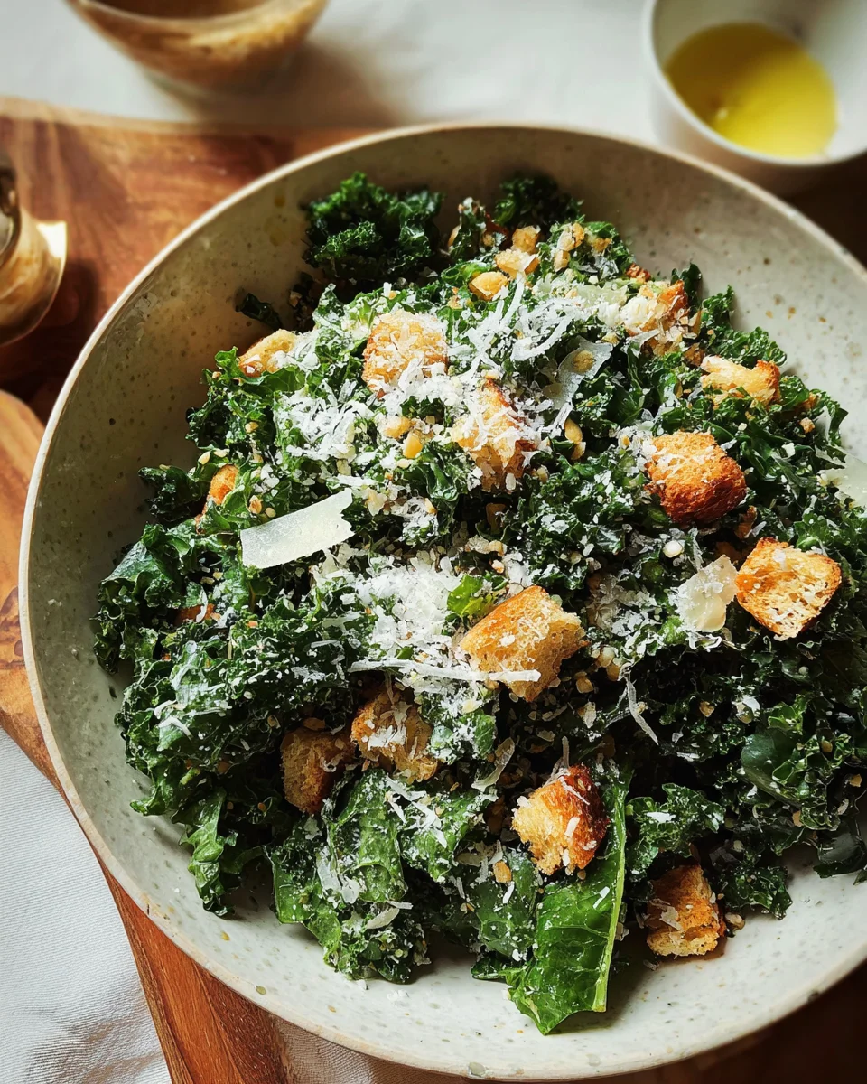 Lemony Parmesan Kale Salad