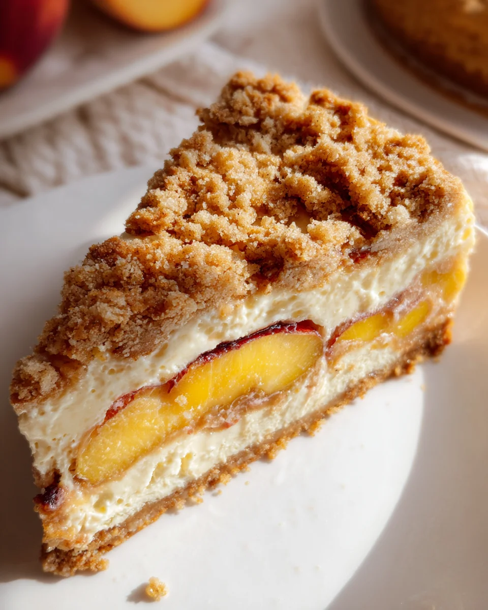 Peach Crumble Cheesecake