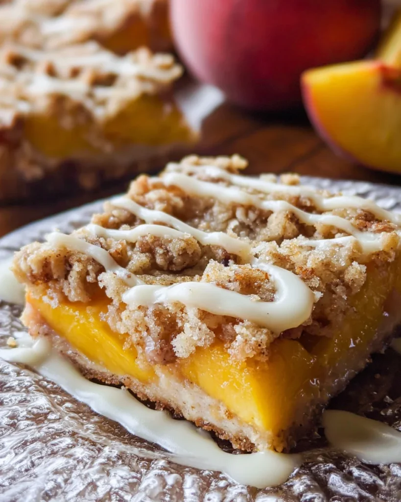Peach Pie Crumble Bars