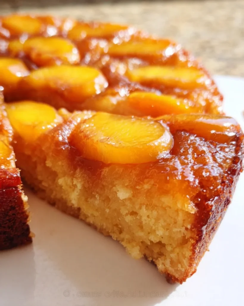 Peach Upside-Down Cake Recipe