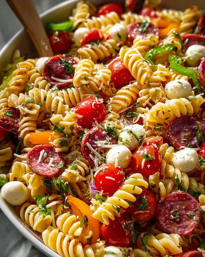 Quick Italian Pasta Salad (with 1 Secret Ingredient) - Alrightwithme