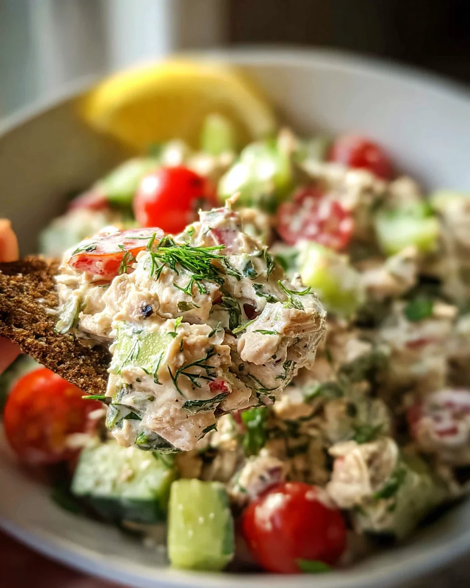Quick Mediterranean Tuna Salad with No Mayo (Healthy)