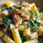 Quick Salmon & Spinach Pasta