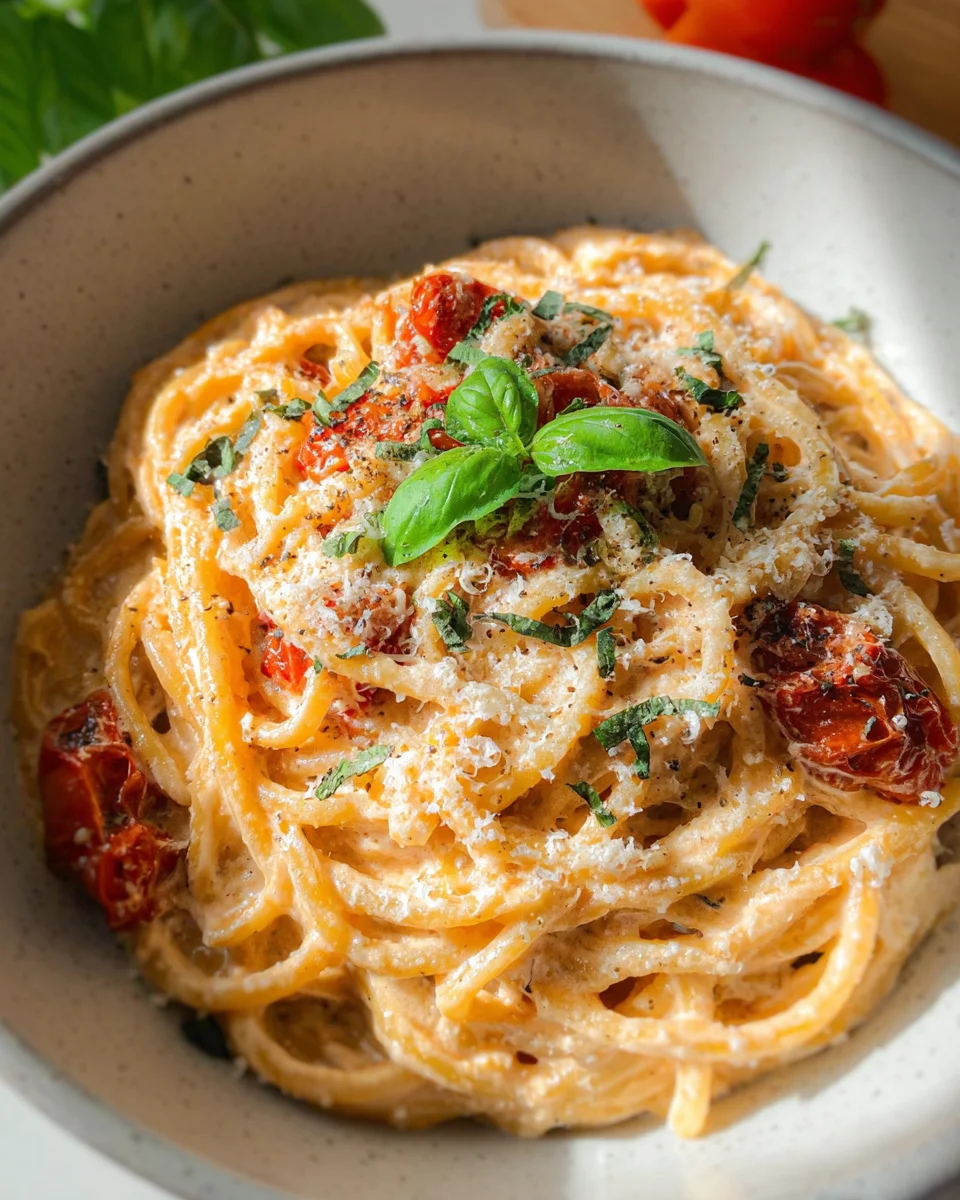 Roasted Tomato and Garlic Ricotta Pasta