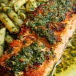 Salmon with Pesto Butter