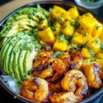 Shrimp Avocado Mango Bowls