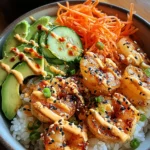 Shrimp Rice Bowls with Spicy Mayo