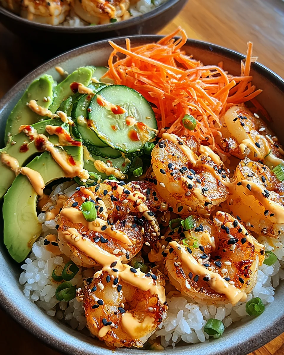 Shrimp Rice Bowls with Spicy Mayo