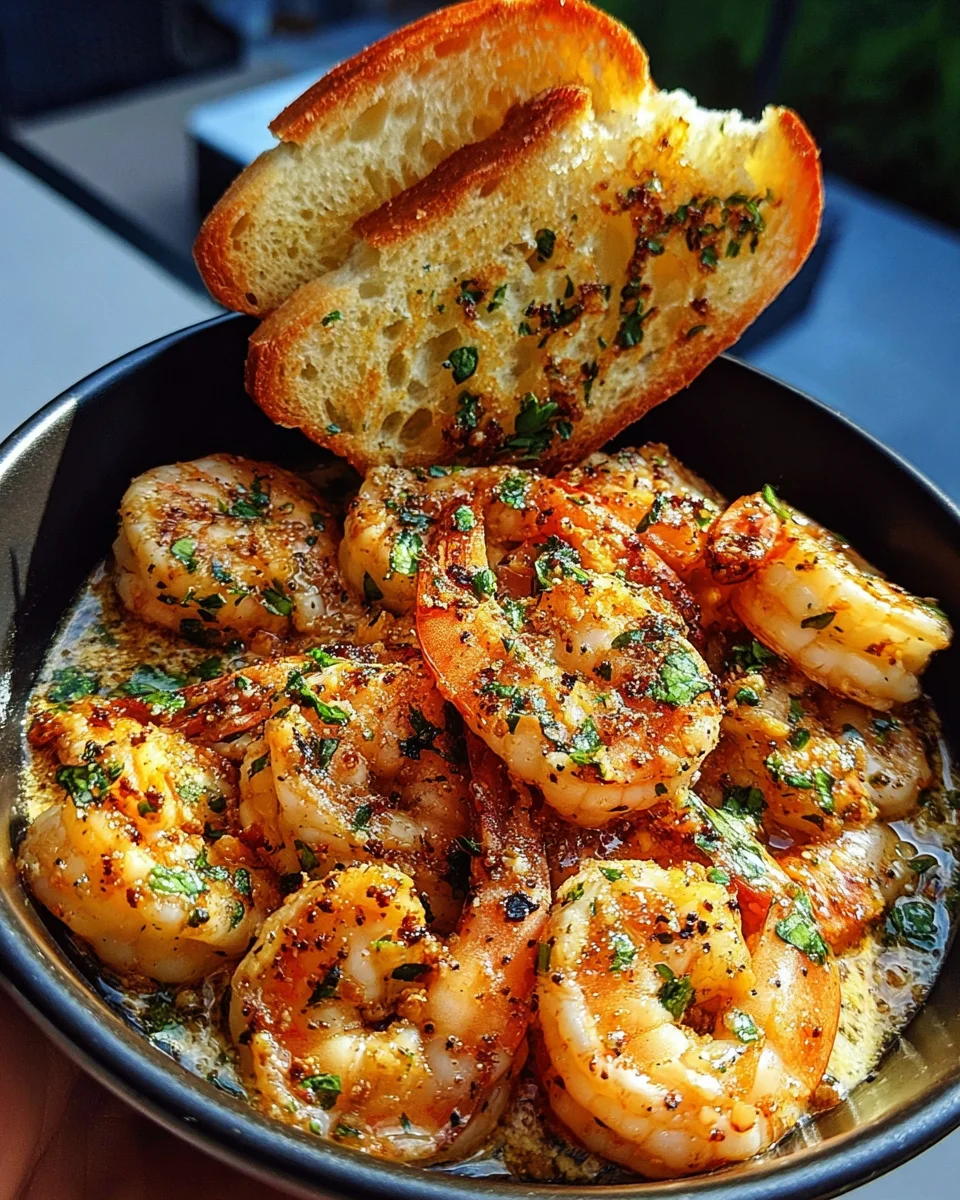 Shrimp Scampi Bowls with Garlic Bread