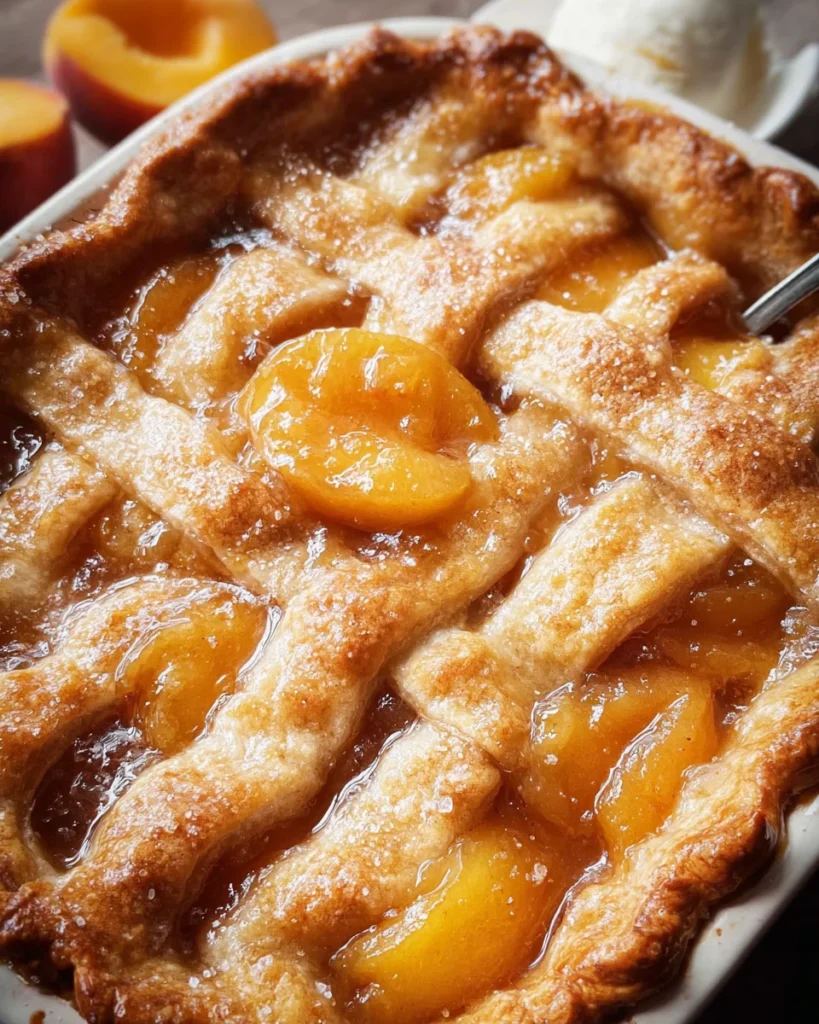 Southern Peach Cobbler Recipe with Canned Peaches