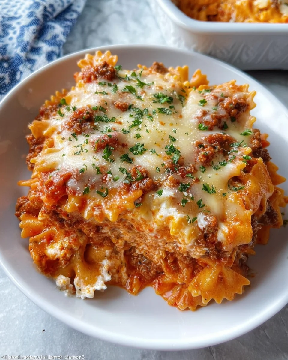 bow tie pasta lasagna