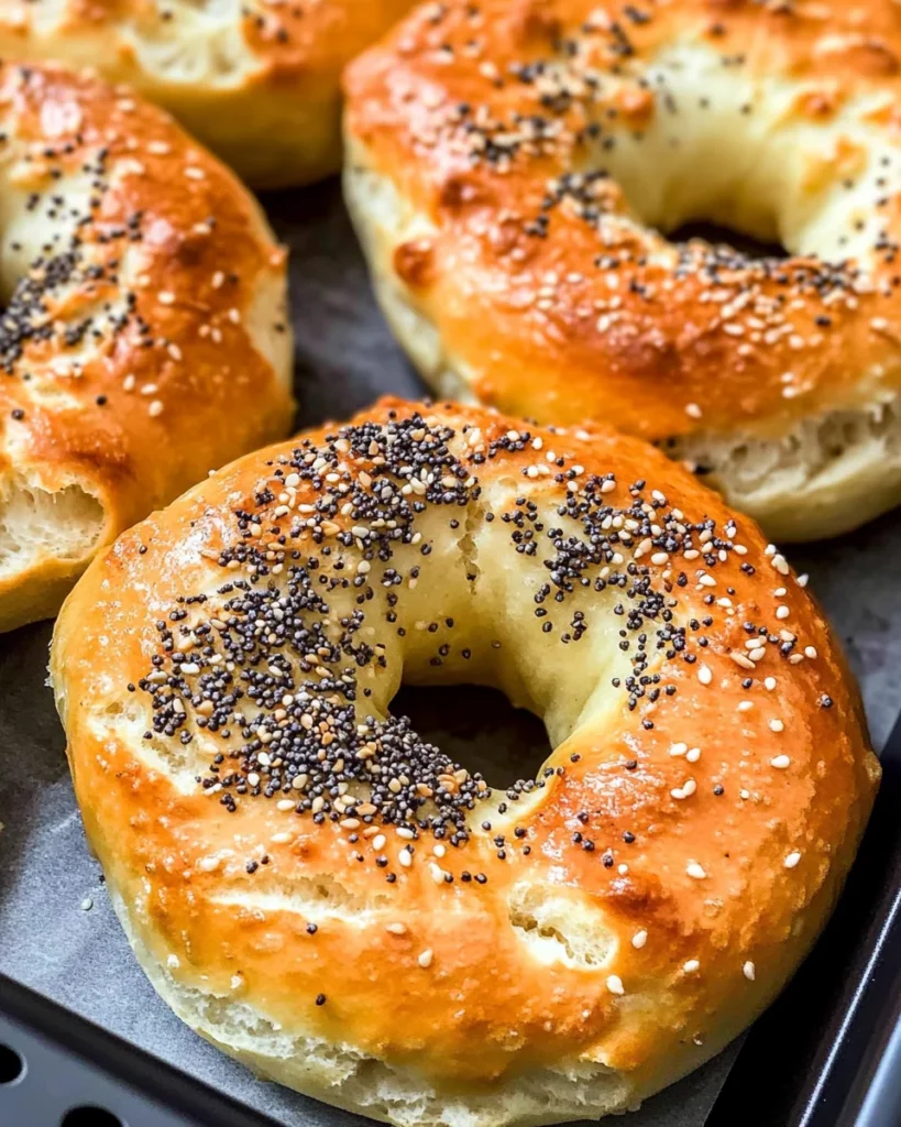 Air Fryer Protein Bagels