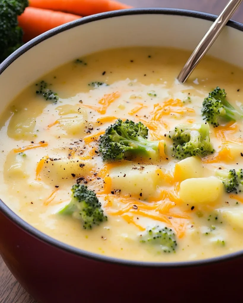 Cheddar Broccoli Potato Soup