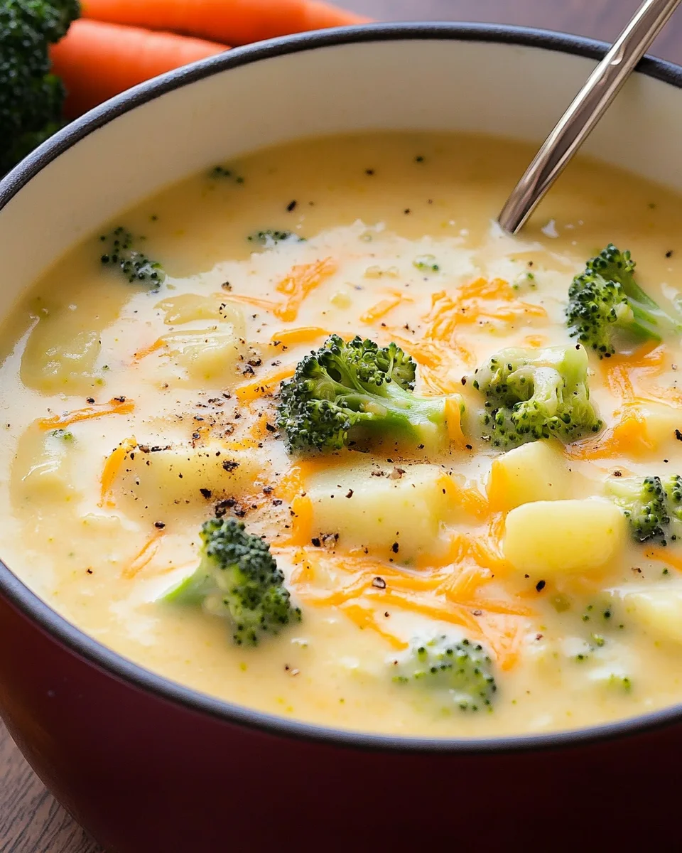 Cheddar Broccoli Potato Soup