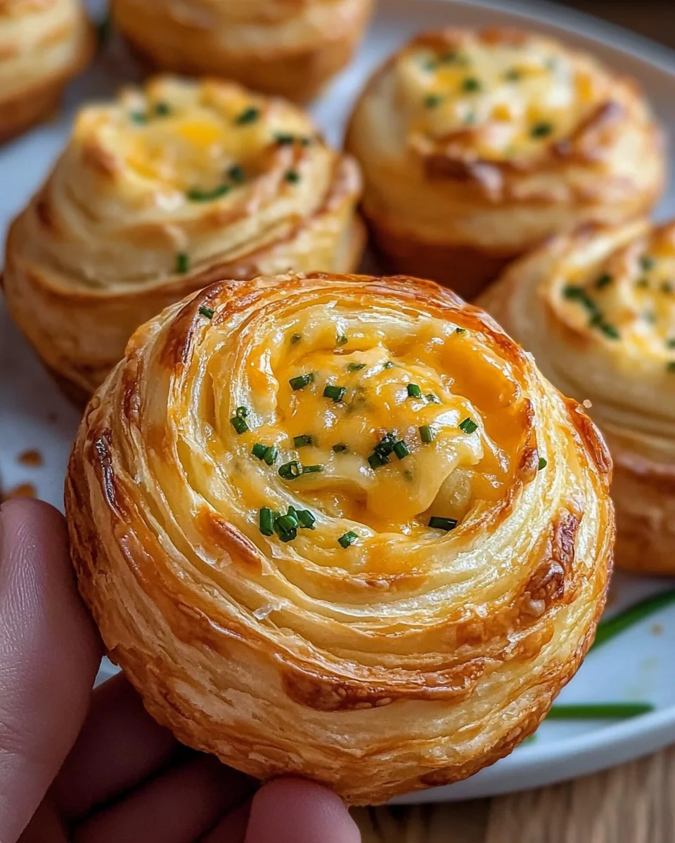 Cheesy Garlic Cruffin