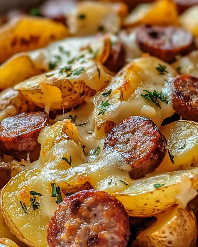 Cheesy Ranch Potatoes and Smoked Sausage