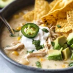 Creamy Crockpot White Chicken Chili