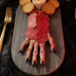 Creepy Halloween Hand Appetizer