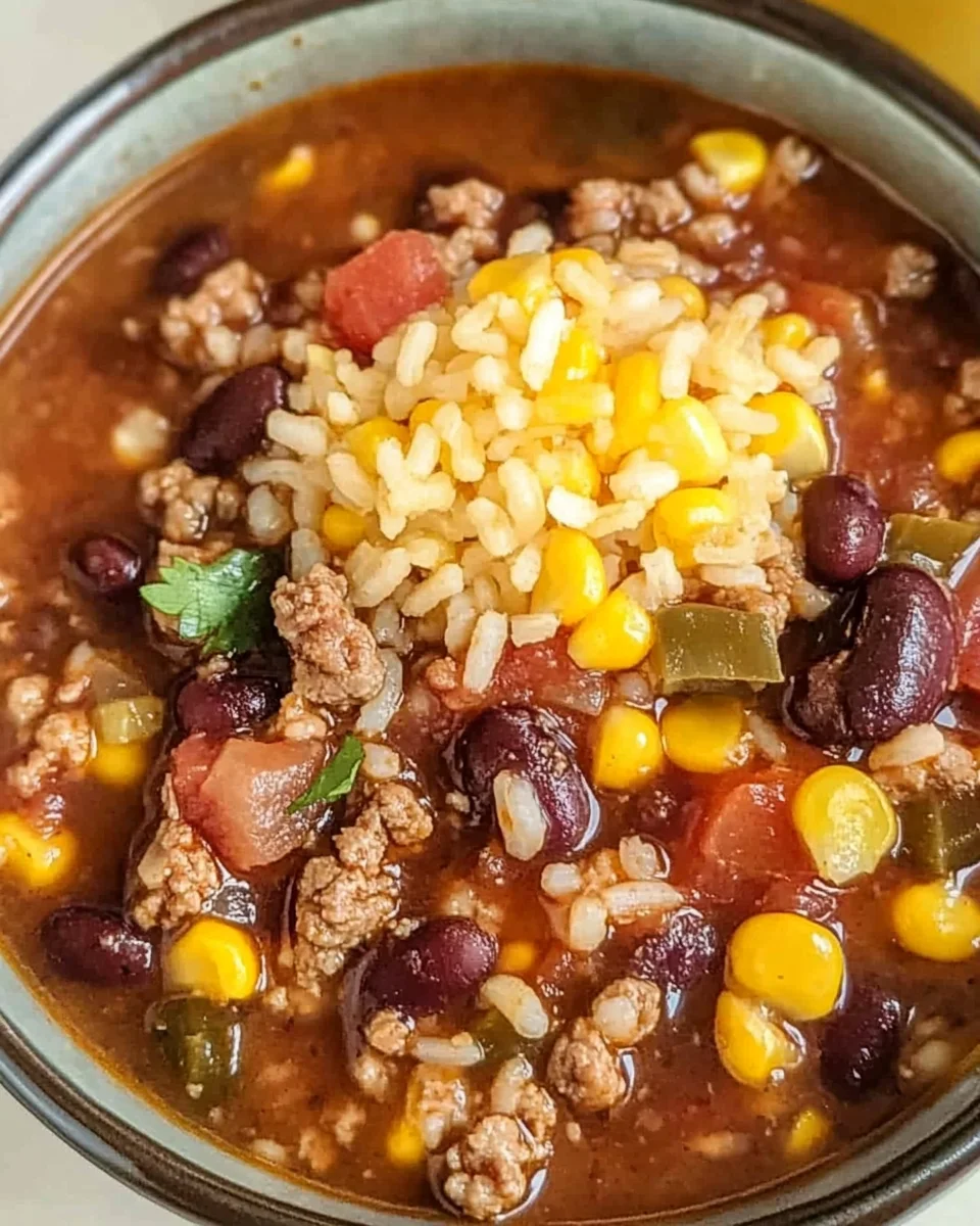 Crock Pot Taco Rice Soup Recipe