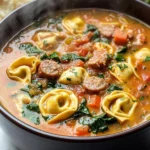 Crockpot Tortellini Soup with Sausage