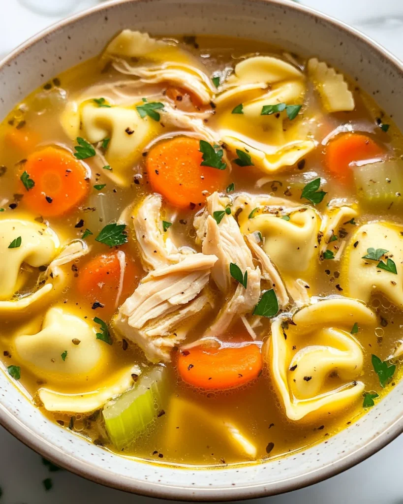 Easy Chicken Tortellini Soup