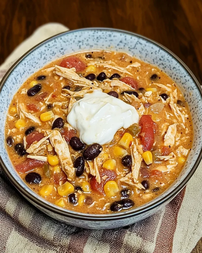 Easy Crock Pot Cream Cheese Chicken Chili