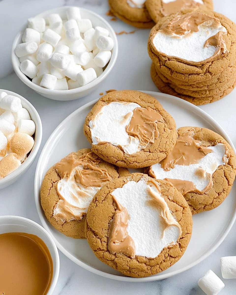 Fluffernutter Cookies (Peanut Butter and Marshmallow Cream)