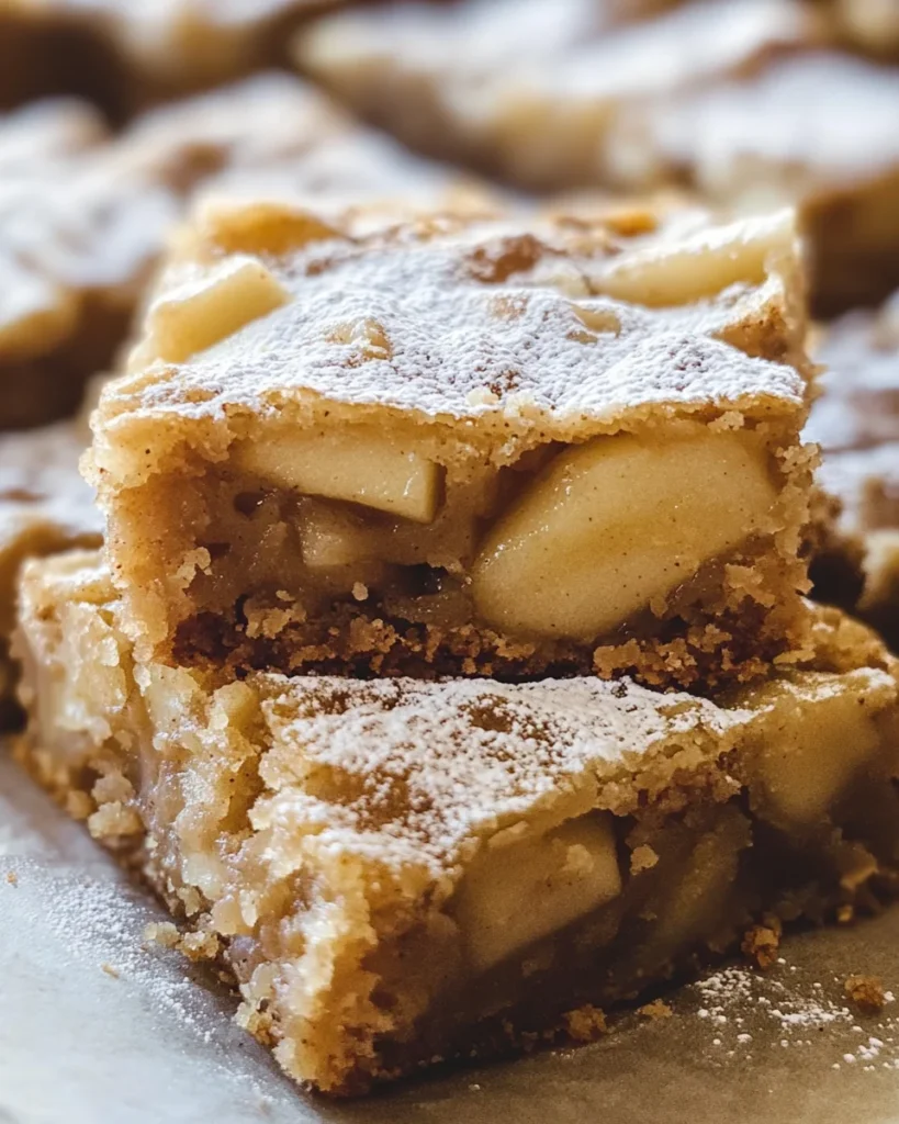 Maple Glazed Apple Blondies