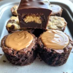 Peanut Butter Cup Stuffed Brookies