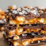 Salted caramel pretzel bark