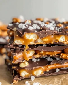 Salted caramel pretzel bark