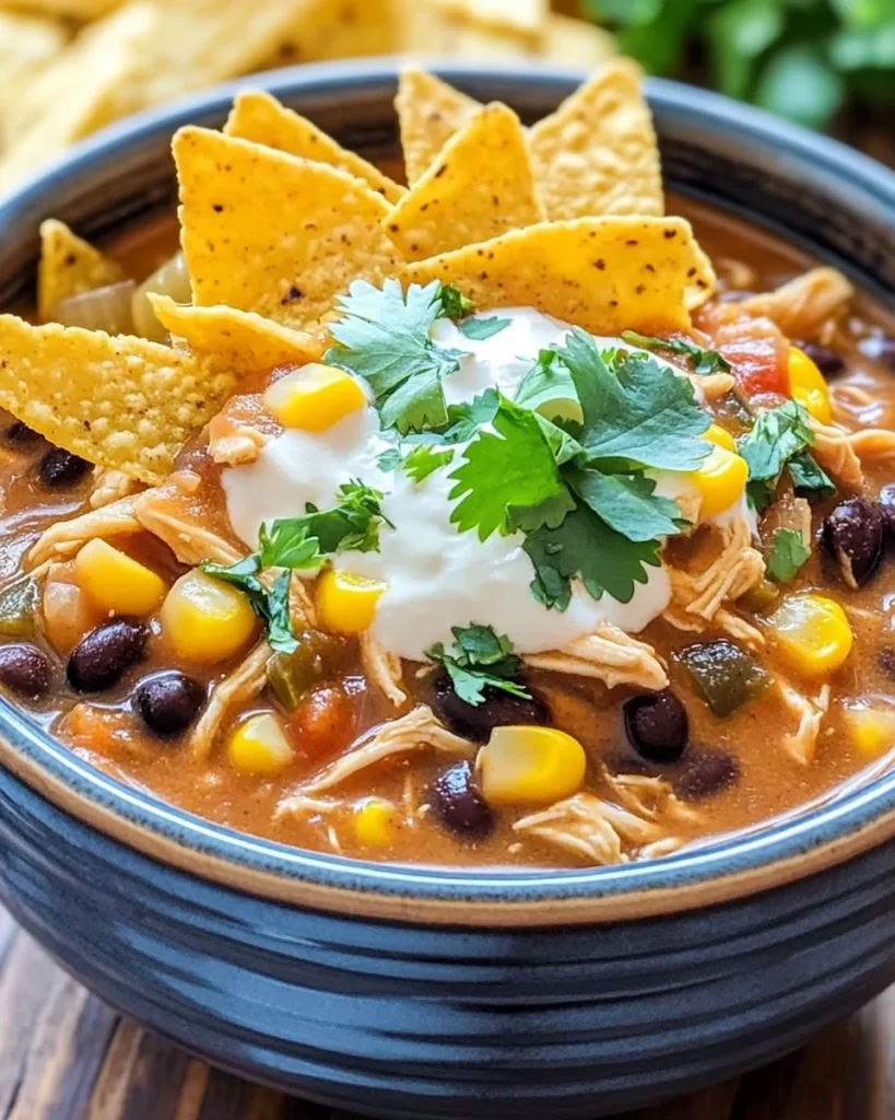 Slow Cooker Chicken Tortilla Soup