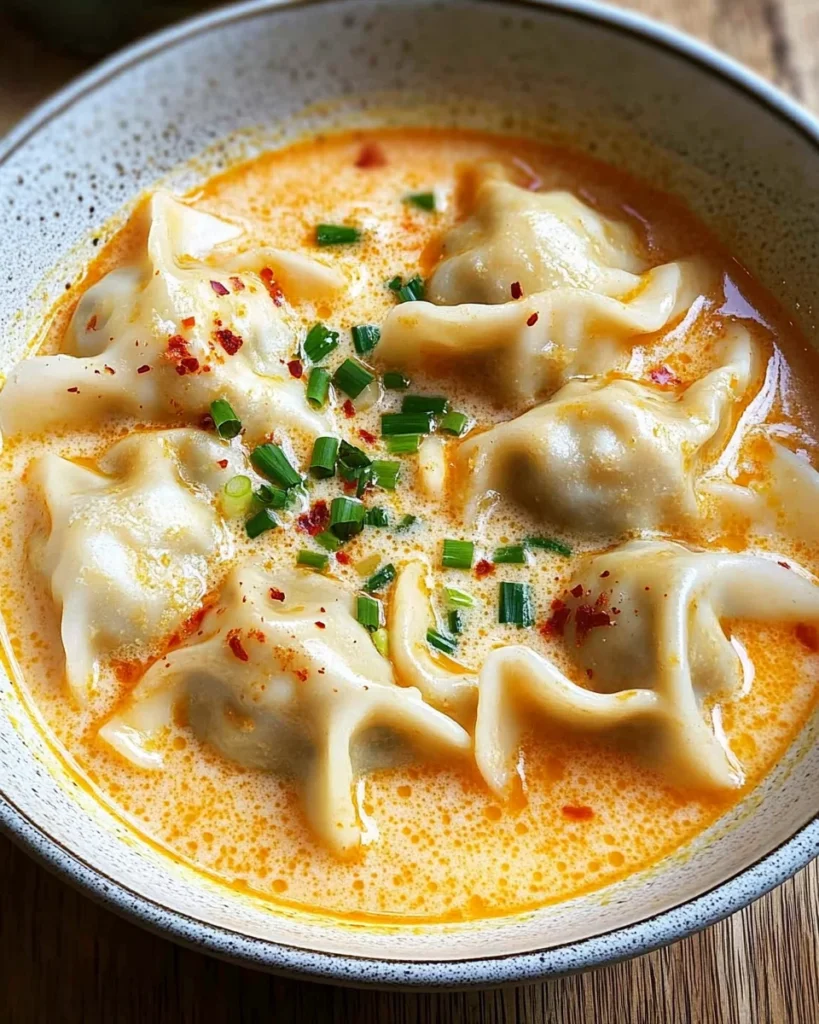 Thai Coconut Curry Dumpling Soup