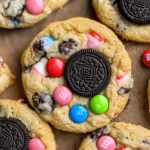 Valentine's day Oreo M&m's cookies